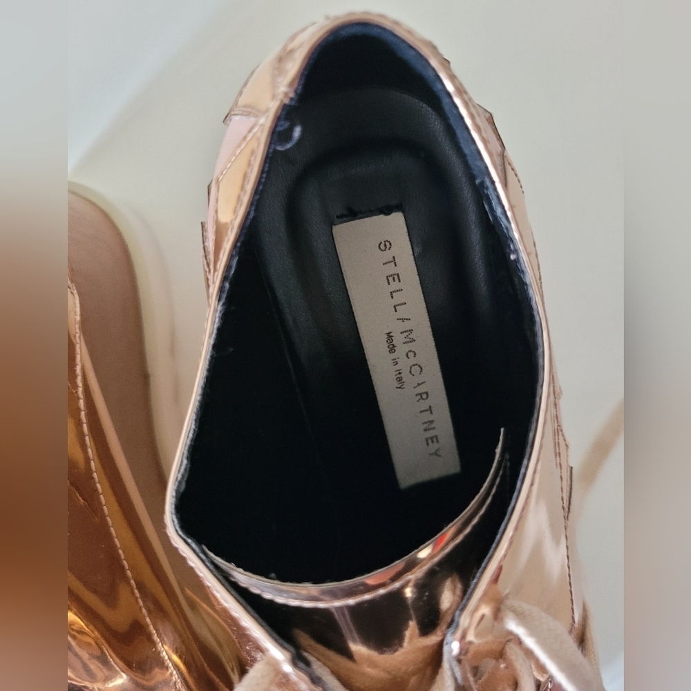 Stella McCartney Elyse Rose Gold Platform Trainers, VGUC, Size 36 - Picture 5 of 14